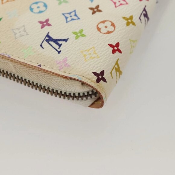 LOUIS VUITTON Monogram Multicolor Zippy Wallet White M60241 LV Auth 131100 - Picture 13 of 16